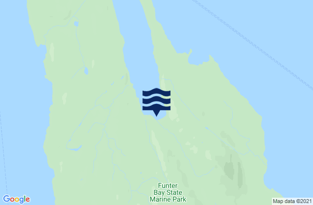 Mapa da tábua de marés em Barlow Cove, United States