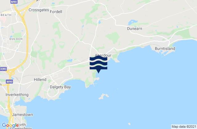 Mapa da tábua de marés em Barnhill Bay, United Kingdom