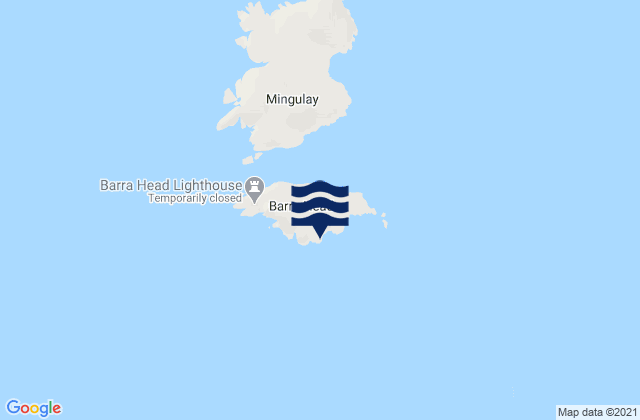 Mapa da tábua de marés em Barra Head, United Kingdom