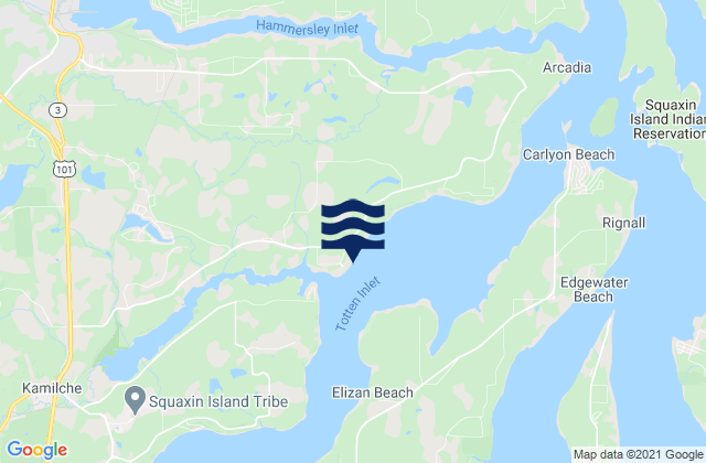 Mapa da tábua de marés em Barron Point Little Snookum Inlet Entrance, United States