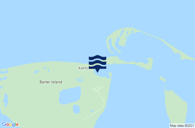 Mapa da tábua de marés em Barter Island, United States