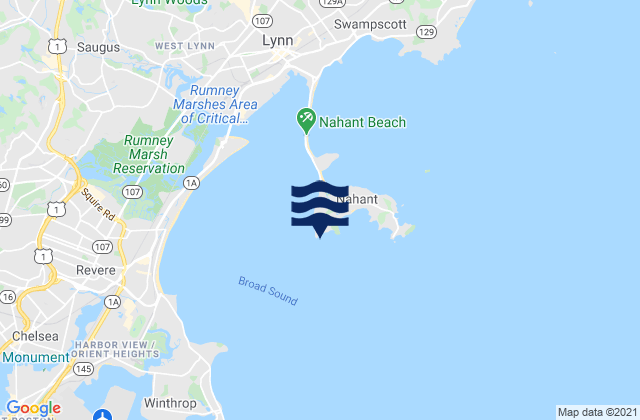 Mapa da tábua de marés em Bass Point, United States