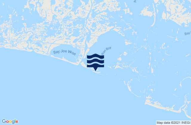 Mapa da tábua de marés em Bastian Island, United States
