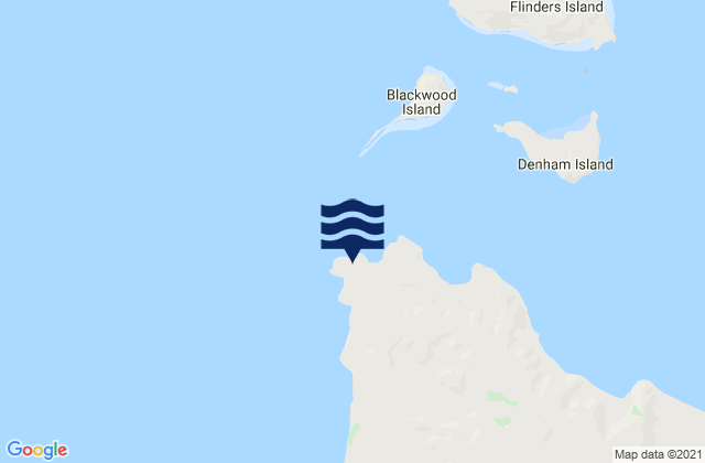Mapa da tábua de marés em Bathurst Head, Australia