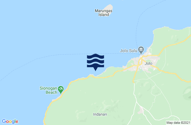 Mapa da tábua de marés em Bato Bato, Philippines