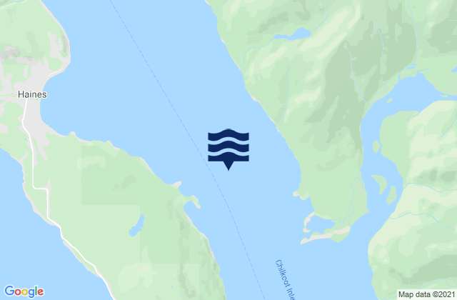 Mapa da tábua de marés em Battery Point, United States