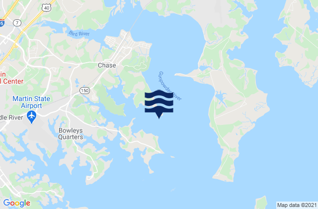 Mapa da tábua de marés em Battery Point, United States