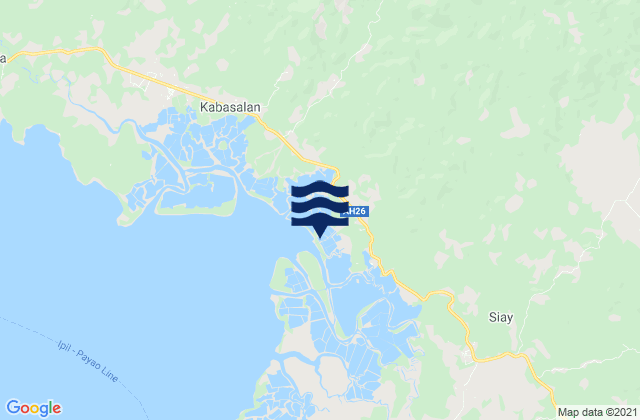 Mapa da tábua de marés em Batu, Philippines