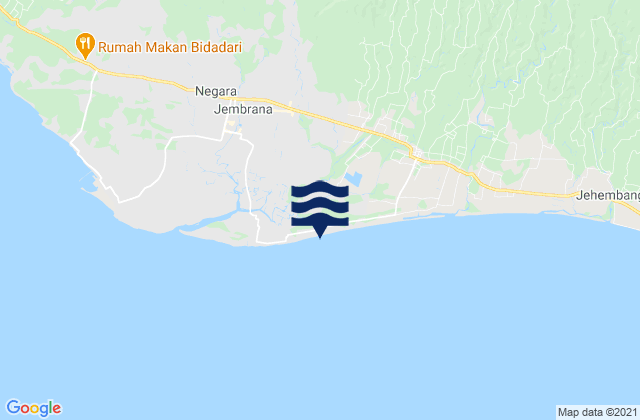Mapa da tábua de marés em Batuagung, Indonesia
