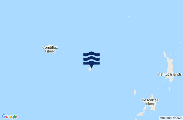 Mapa da tábua de marés em Baudin Island, Australia