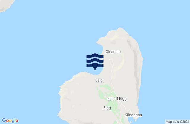 Mapa da tábua de marés em Bay Of Laig, United Kingdom
