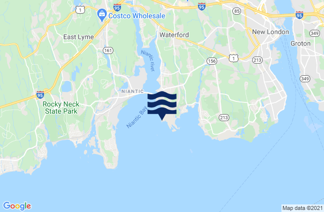Mapa da tábua de marés em Bay Point, United States