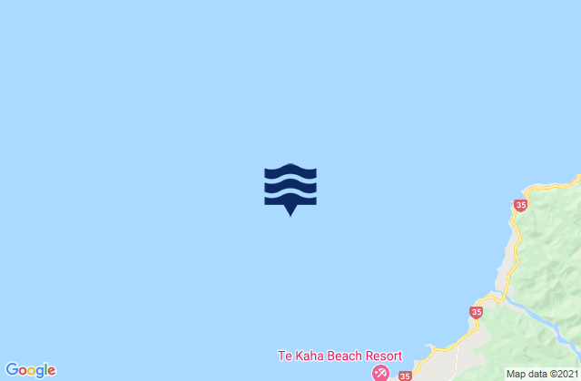 Mapa da tábua de marés em Bay of Plenty, New Zealand