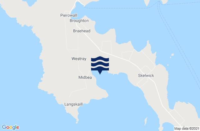 Mapa da tábua de marés em Bay of Tuquoy Beach, United Kingdom
