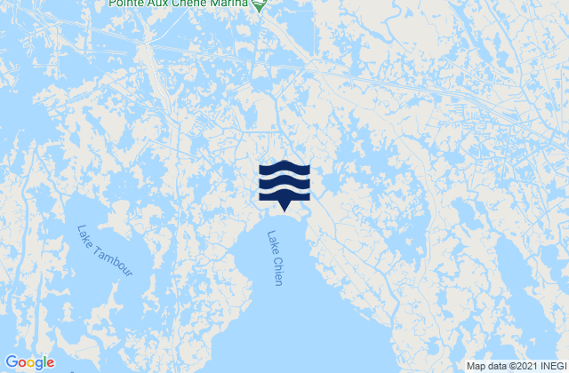 Mapa da tábua de marés em Bayou Pointe au Chien, United States