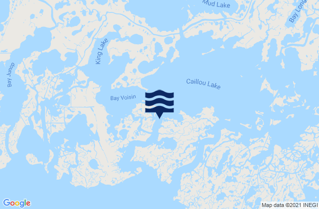 Mapa da tábua de marés em Bayou du Large, United States