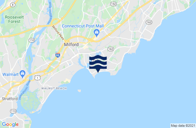 Mapa da tábua de marés em Bayview Beach, United States