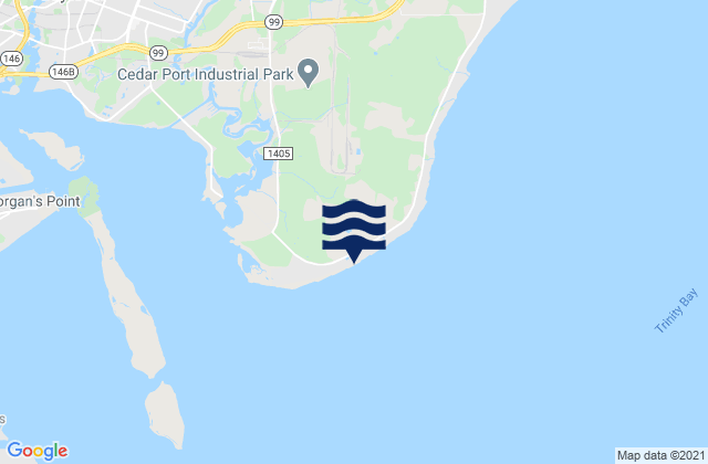 Mapa da tábua de marés em Beach City, United States