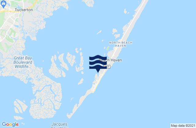 Mapa da tábua de marés em Beach Haven Coast Guard Station, United States
