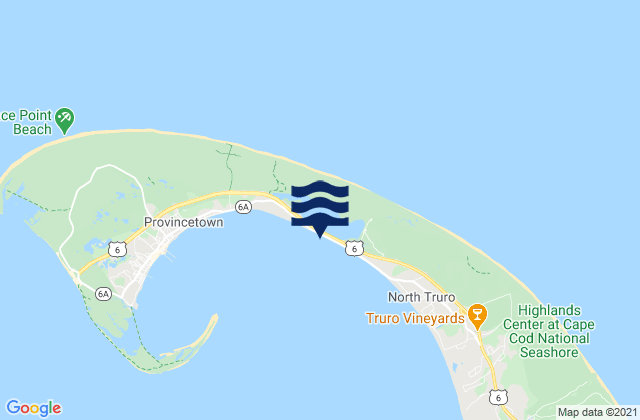 Mapa da tábua de marés em Beach Point Truro, United States