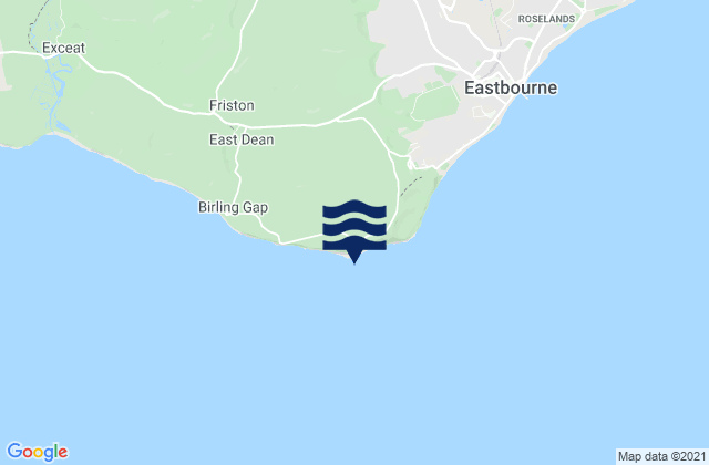 Mapa da tábua de marés em Beachy Head, United Kingdom