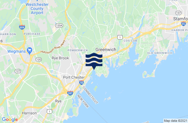Mapa da tábua de marés em Beacon Hudson River, United States