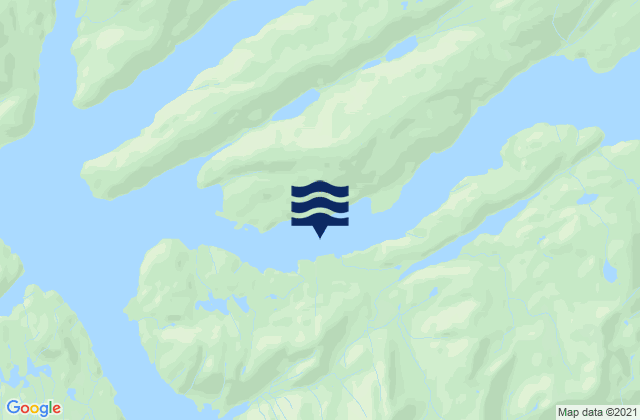 Mapa da tábua de marés em Behm Narrows, United States