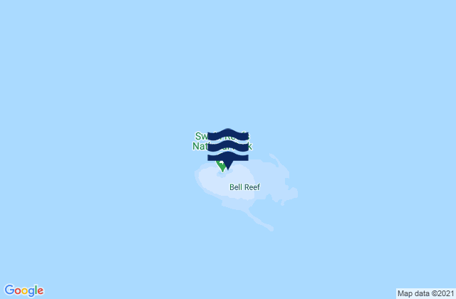 Mapa da tábua de marés em Bell Cay, Australia