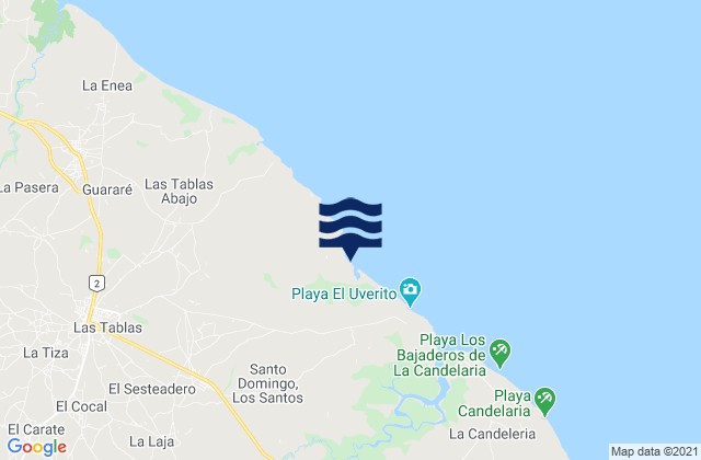 Mapa da tábua de marés em Bella Vista, Panama