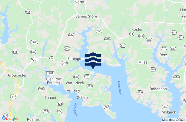 Mapa da tábua de marés em Belleville, United States