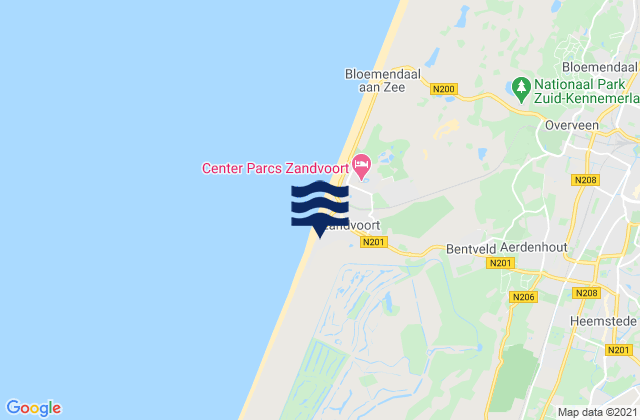 Mapa da tábua de marés em Bennebroek, Netherlands
