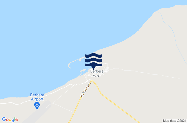 Mapa da tábua de marés em Berbera Gulf of Aden, Somalia