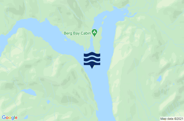 Mapa da tábua de marés em Berg Bay, United States
