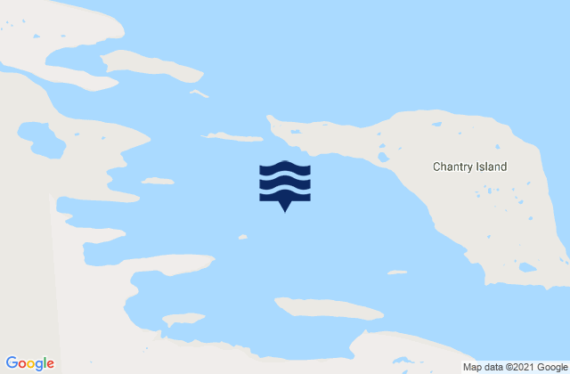 Mapa da tábua de marés em Bernard Harbour, Canada