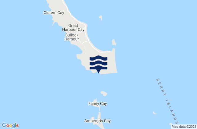 Mapa da tábua de marés em Berry Islands District, Bahamas
