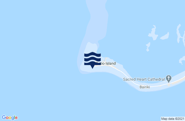 Mapa da tábua de marés em Betio (Tarawa), Kiribati