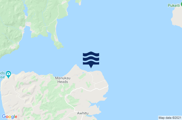 Mapa da tábua de marés em Big Bay, New Zealand