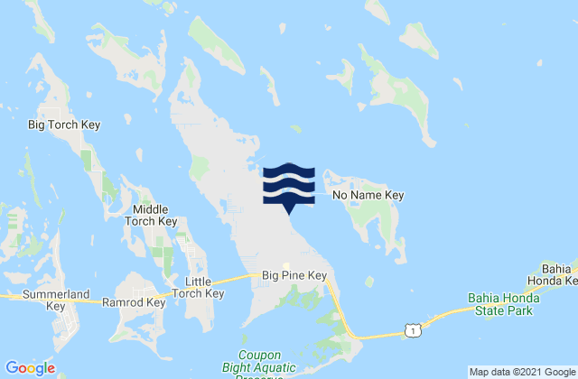 Mapa da tábua de marés em Big Pine Key (Doctors Arm Bogie Channel), United States
