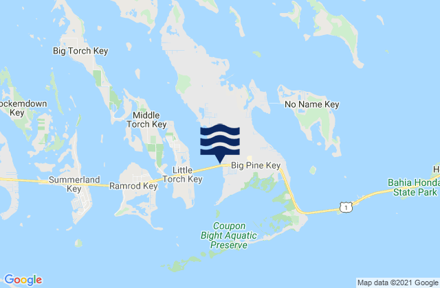 Mapa da tábua de marés em Big Pine Key (Pine Channel Bridge North Side), United States