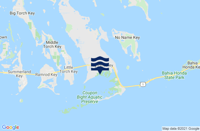 Mapa da tábua de marés em Big Pine Key, United States