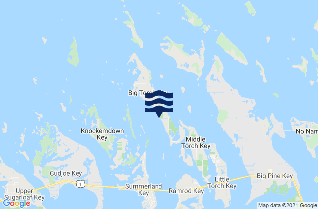 Mapa da tábua de marés em Big Torch Key (Niles Channel), United States