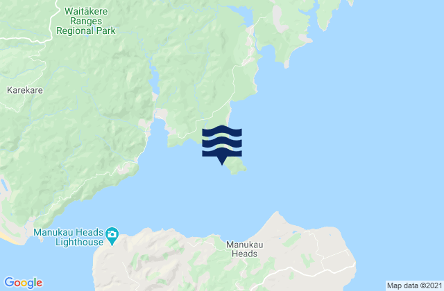 Mapa da tábua de marés em Bigsea Bay, New Zealand