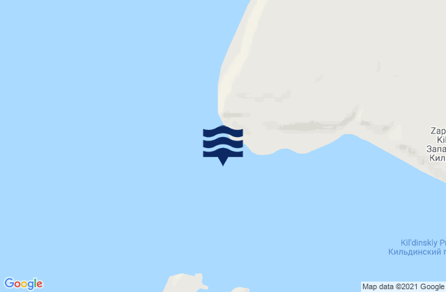 Mapa da tábua de marés em Bik Point Kildin Island, Russia