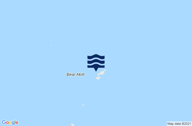 Mapa da tábua de marés em Bikar (Dawson) Atoll, Kiribati
