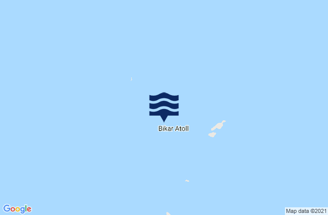 Mapa da tábua de marés em Bikar Atoll, Marshall Islands
