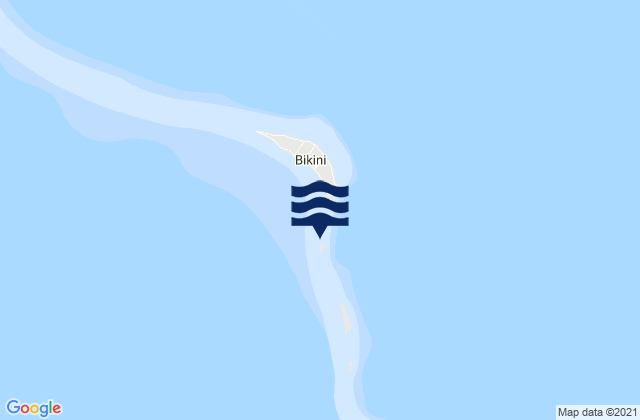 Mapa da tábua de marés em Bikini Atoll, Micronesia