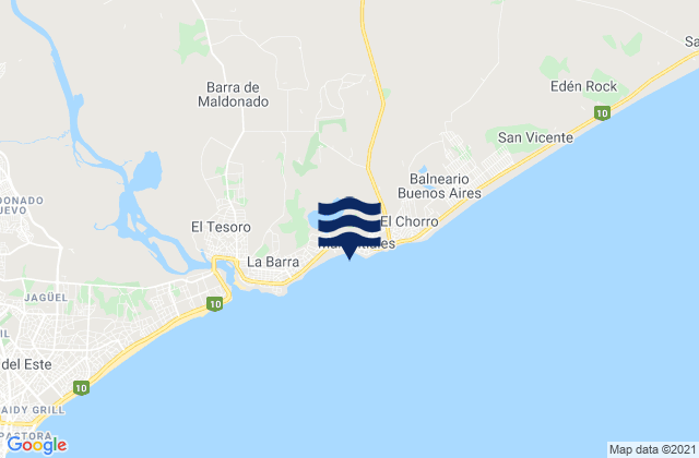 Mapa da tábua de marés em Bikini, Brazil