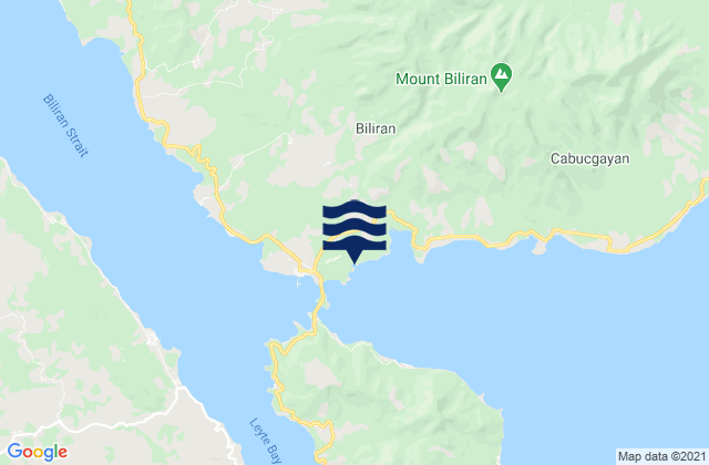 Mapa da tábua de marés em Biliran, Philippines