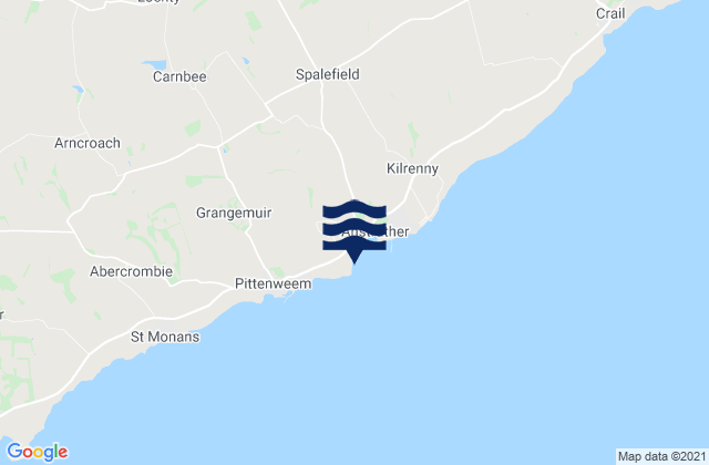 Mapa da tábua de marés em Billow Ness Beach, United Kingdom