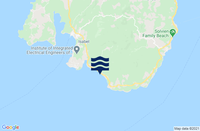 Mapa da tábua de marés em Bilwang, Philippines
